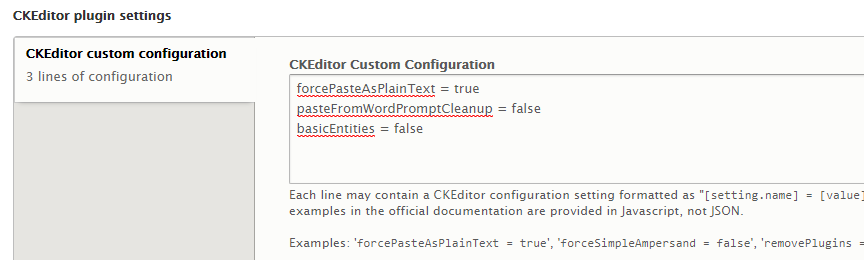 33CKEditor Custom Configuration