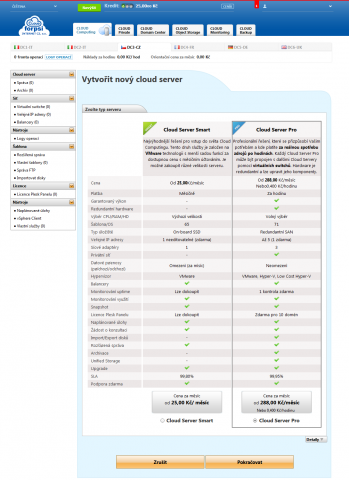 Volba varianty nového VPS serveru 33Volba varianty nového VPS serveru