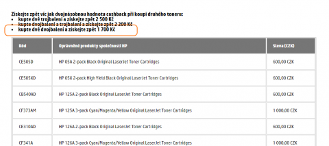 HP toner cashback 33HP toner cashback