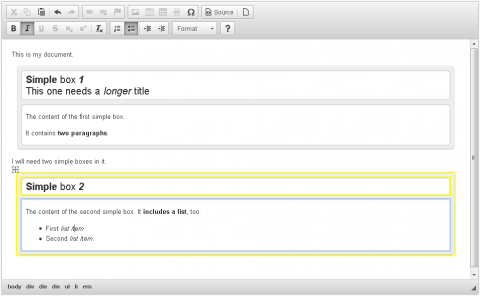 CKEditor simplebox widget 33CKEditor simplebox widget