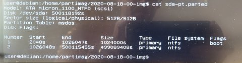 původní partition table 33původní partition table